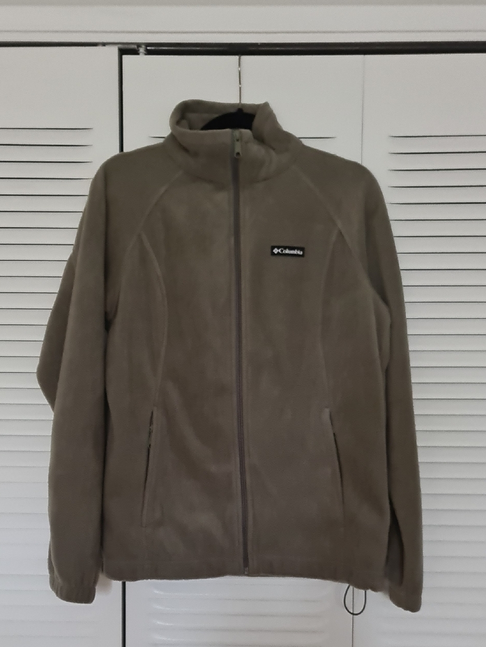 Columbia Olive/Taupe Full-Zip Fleece Jacket